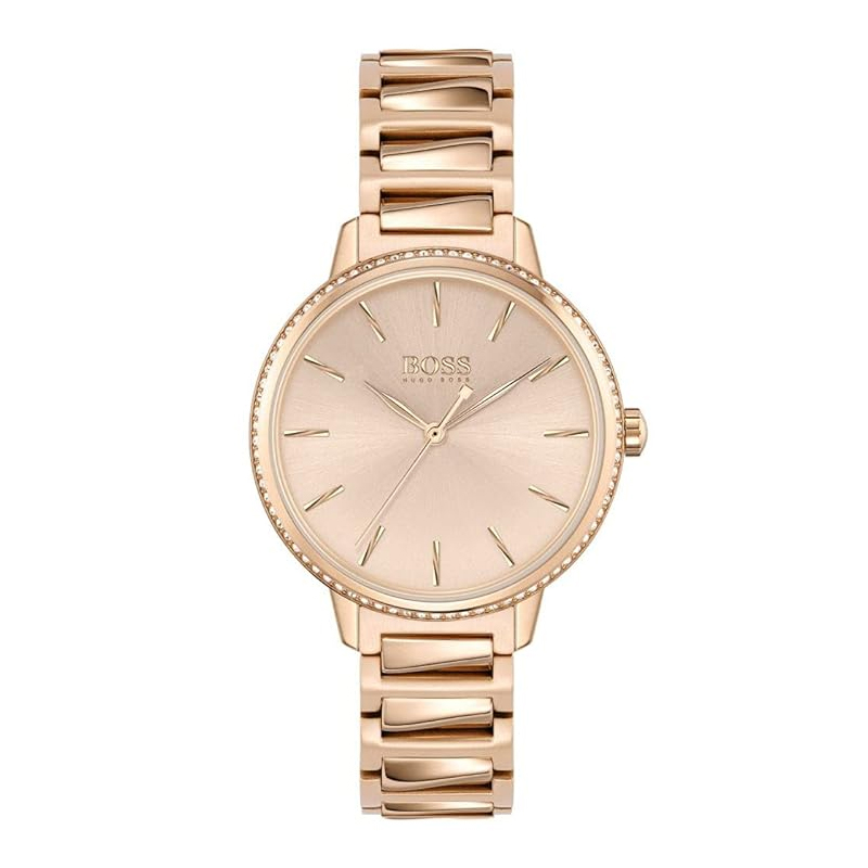 Hugo Boss Women’s Quartz Rose Gold Stainless Steel Rose Gold Dial 34mm Watch 1502540