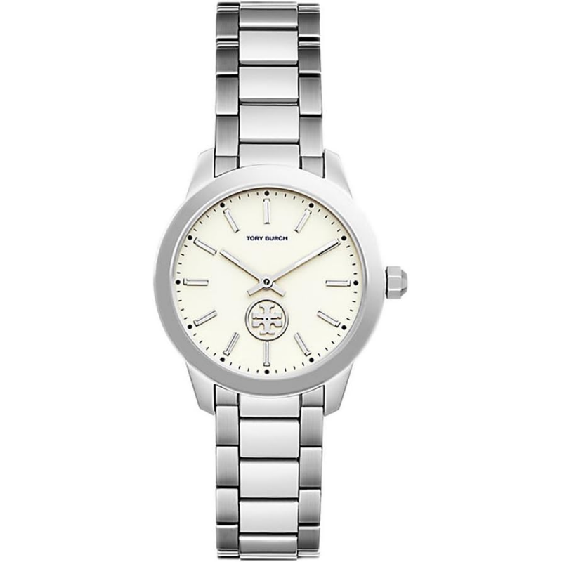 Tory Burch Women’s Quartz Silver Stainless Steel White Dial 31mm Watch TBW1301