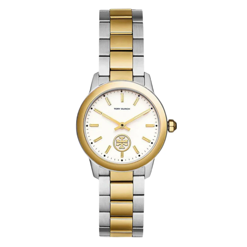 Tory Burch Women’s Quartz Two-Tone Stainless Steel Cream Dial 32mm Watch TBW1306