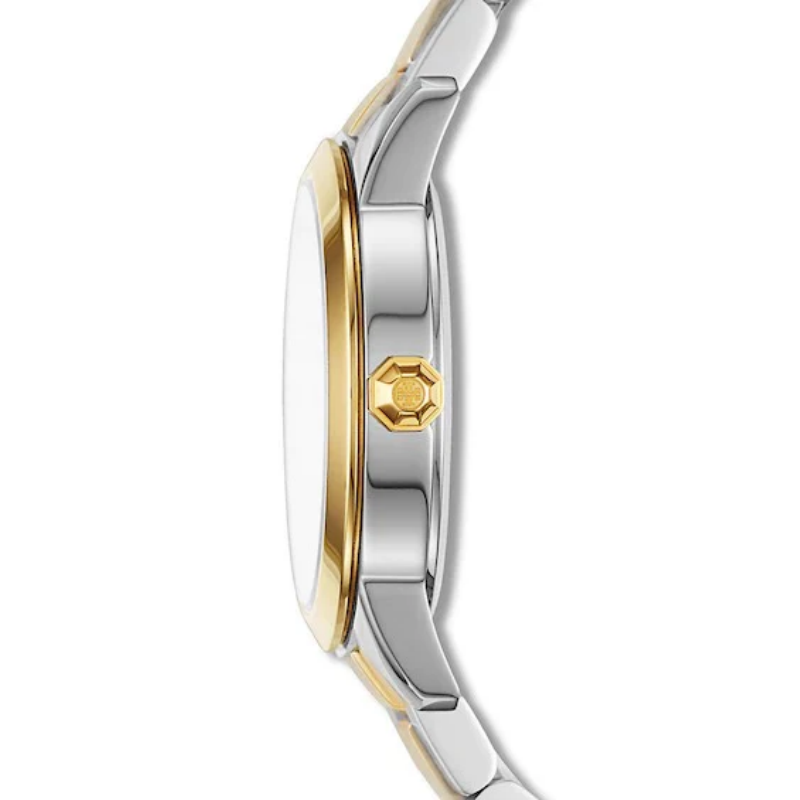 Tory Burch Women’s Quartz Two-Tone Stainless Steel Cream Dial 32mm Watch TBW1306