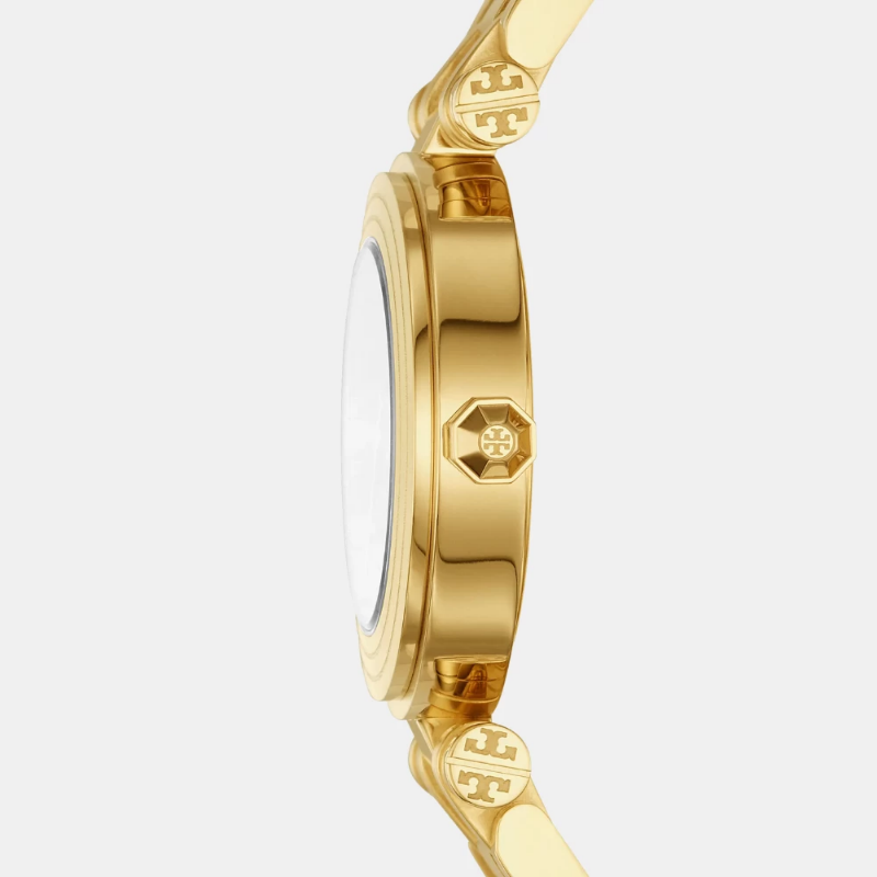 Tory Burch Women’s Quartz Gold Stainless Steel Cream Dial 30mm Watch TBW9013