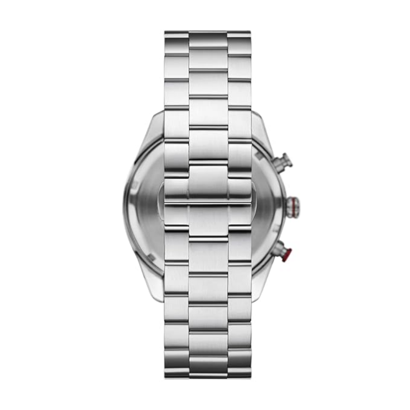 Emporio Armani Men’s Chronograph Quartz Silver Stainless Steel Beige Dial 42mm Watch AR11645