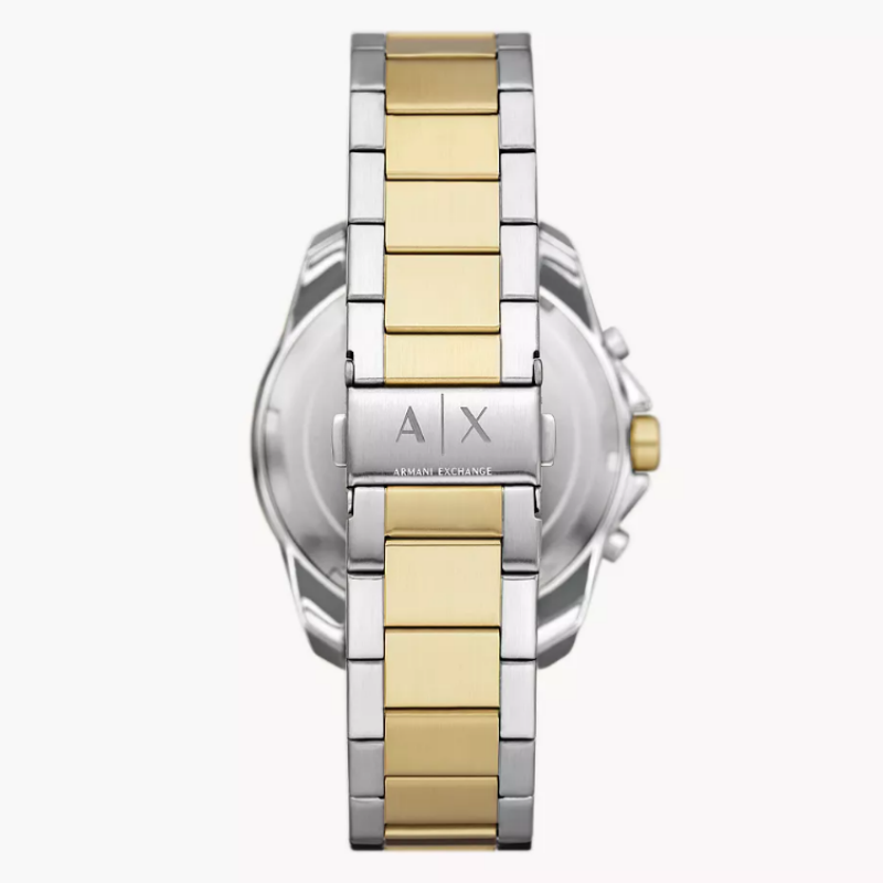 Armani Exchange Men’s Chronograph Quartz Two-Tone Stainless Steel Green Dial 44mm Watch AX1966