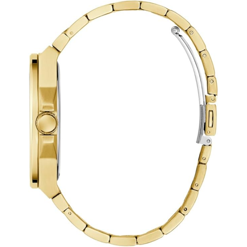 Guess Men's Quartz Gold Stainless Steel Black Dial 44mm Watch GW0789G2