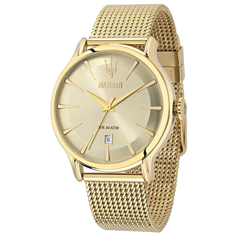 Maserati Men’s Quartz Gold Stainless Steel Gold Dial 42mm Watch R8853118003