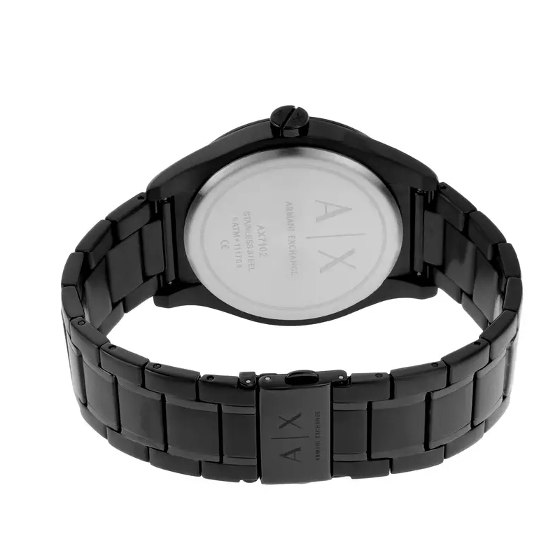 Armani Exchange Men’s Quartz Black Stainless Steel Black Dial 44mm Watch AX7102 - Image 3
