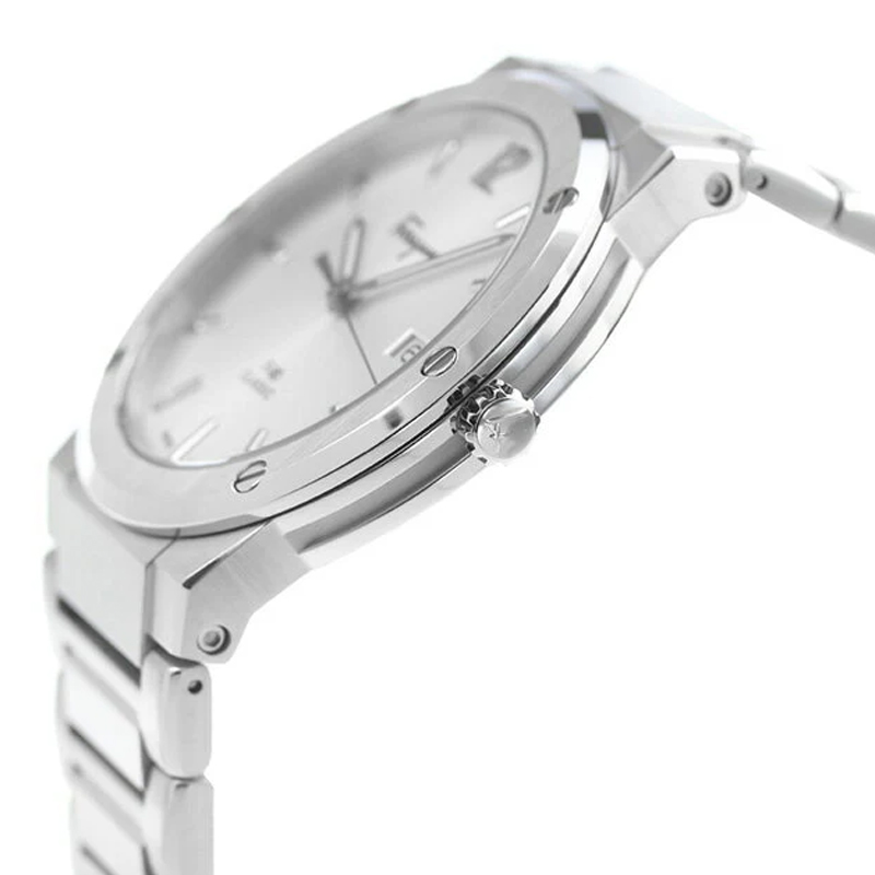 Ferragamo Men’s Swiss Made Quartz Silver Stainless Steel Silver Sunray Dial 41mm Watch SFDT02223