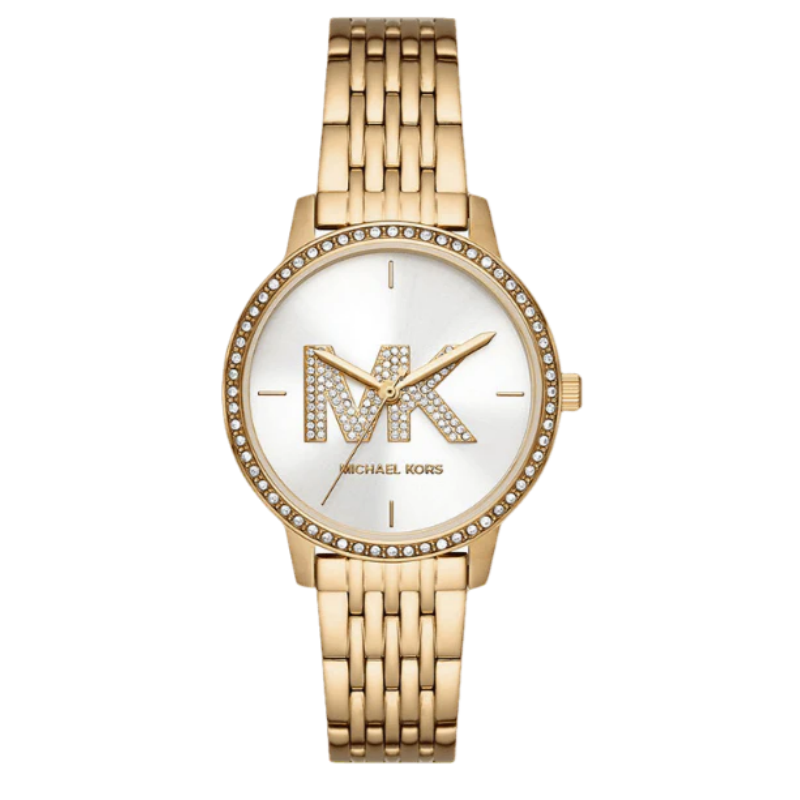 Michael Kors Women’s Quartz Gold Stainless Steel White Dial 41mm Watch MK1051