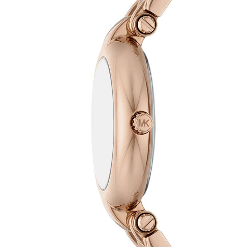 Michael Kors Women’s Quartz Rose Gold Stainless Steel White Mother Of Pearl Dial 30mm Watch MK4893