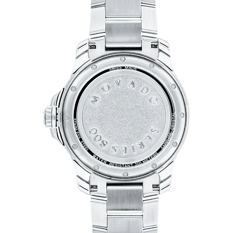 Movado Men’s Swiss Made Quartz Silver Stainless Steel Blue Dial 42mm Watch 2600151 (Factory Leftover) - Image 3
