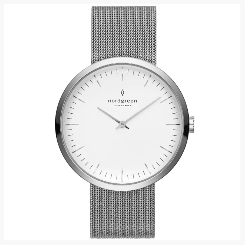 Nordgreen Women’s Quartz Silver Stainless Steel White Dial 32mm Watch IN32SIMESIXX