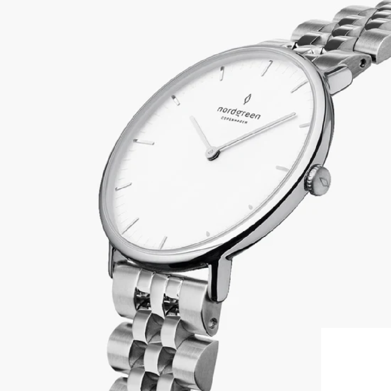 Nordgreen Women’s Quartz Silver Stainless Steel White Dial 32mm Watch NR32SI5LSIXX - Image 2