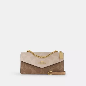 Coach Klare Envelope Crossbody Bag In Blocked Signature Canvas (Size: L26cm, H13.3cm, W7.6cm) CBI99
