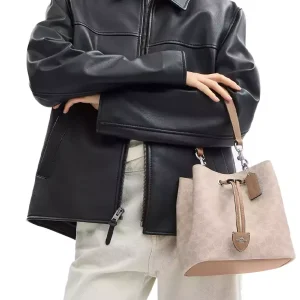 Coach Rowan Bucket Bag In Signature Canvas (Size: L21cm, H14cm, W21cm) CBH07 - Image 3