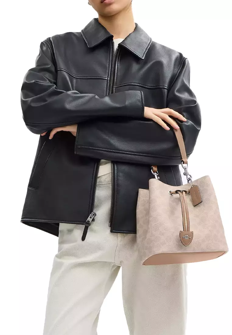Coach Rowan Bucket Bag In Signature Canvas (Size: L21cm, H14cm, W21cm) CBH07 - Image 3