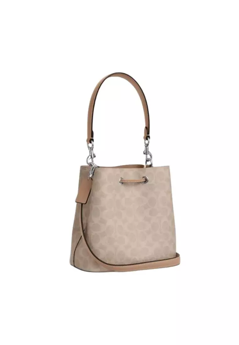 Coach Rowan Bucket Bag In Signature Canvas (Size: L21cm, H14cm, W21cm) CBH07 - Image 4