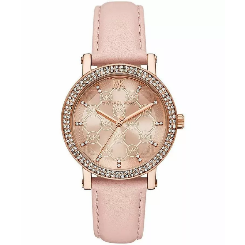 Michael Kors Women’s Quartz Leather Strap Rose Gold Dial 38mm Watch MK7552 (Like New)