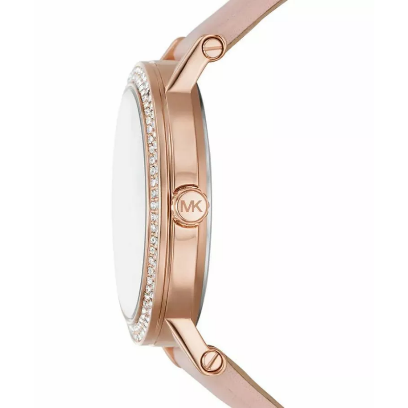 Michael Kors Women’s Quartz Leather Strap Rose Gold Dial 38mm Watch MK7552 (Like New)