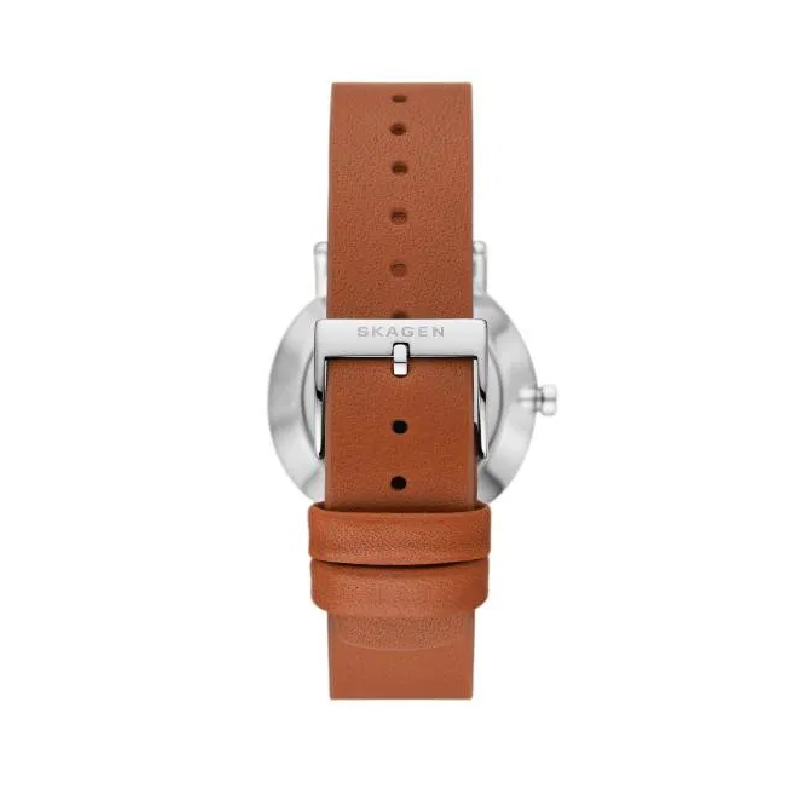 Skagen Women’s Quartz Brown Leather Strap White Dial 32mm Watch SKW3103 (Without Tag) - Image 2