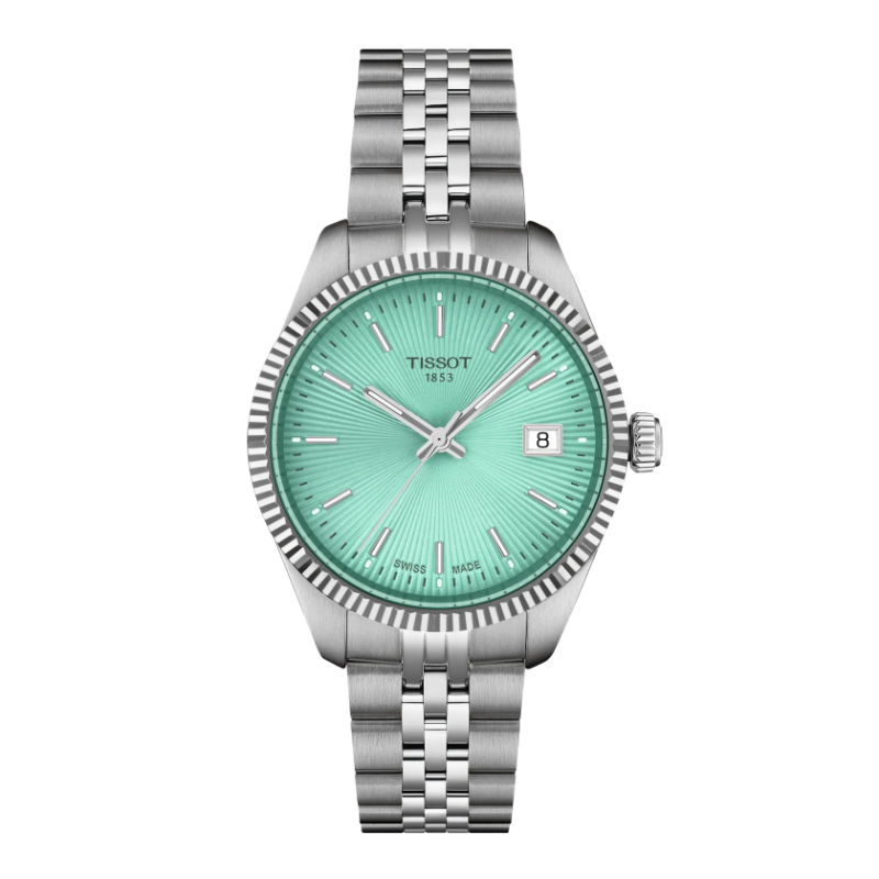 Tissot Women’s Quartz Swiss Made Silver Stainless Steel Light Green Dial 34mm Watch T156.210.11.091.00