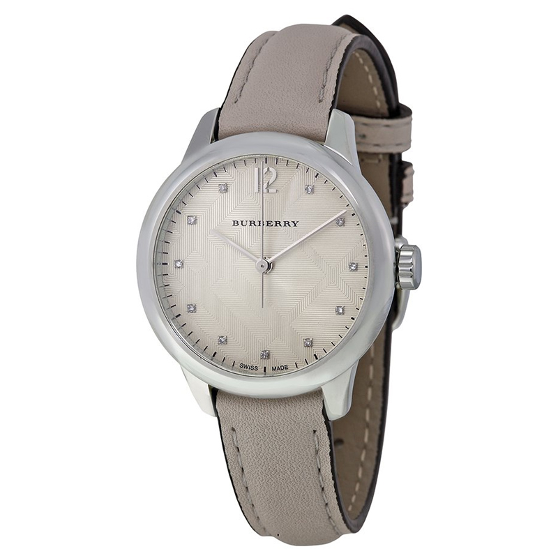 Burberry Women’s Swiss Made Quartz Leather Strap Beige Dial 32mm Watch BU10105 (Without Tag)