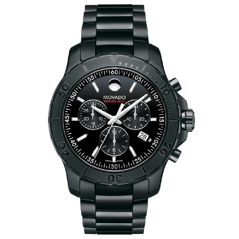Movado Men’s Quartz Swiss Made Black Stainless Steel Black Dial 42mm Watch 2600119