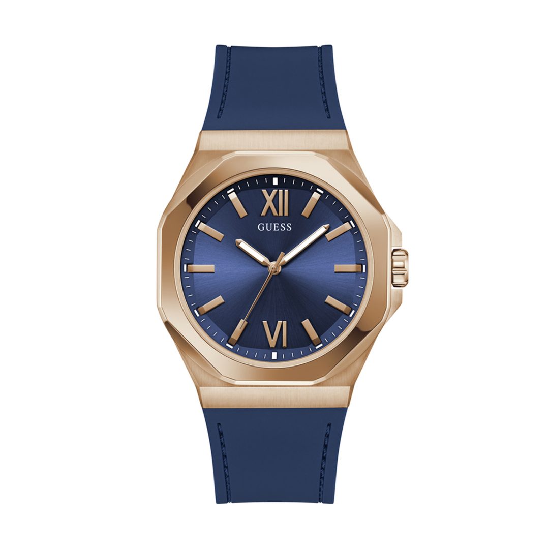 Guess Men’s Quartz Blue Silicone Strap Blue Dial 42mm Watch GW0850G3