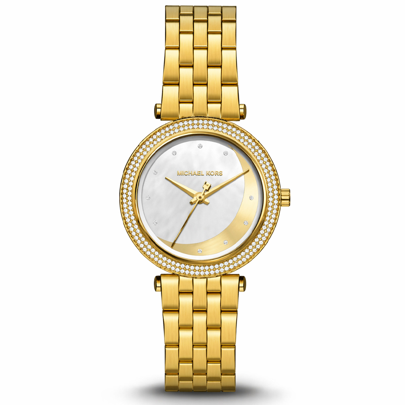 Michael Kors Women’s Quartz Gold Stainless Steel Mother Of Pearl Dial 33mm Watch MK3667