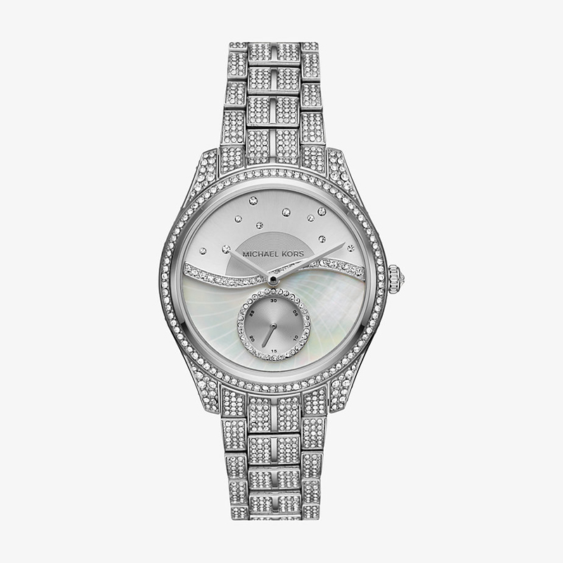 Michael Kors Women’s Quartz Silver Stainless Steel Lauryn Silver Dial 38mm Watch MK3755