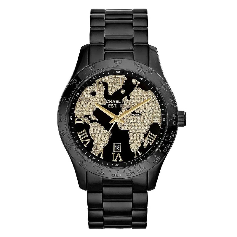 Michael Kors Women’s Quartz Black Stainless Steel Black Dial 44mm Watch MK6091