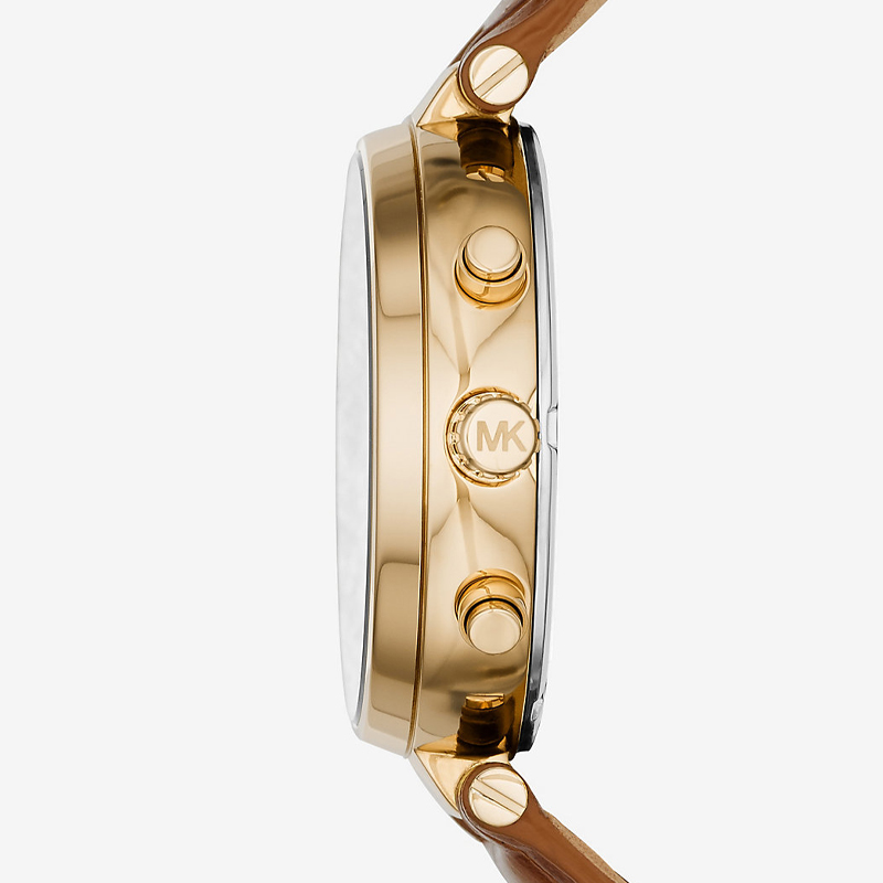 Michael Kors Women’s Quartz Brown Leather Strap Brown Dial 39mm Watch MK2424 - Image 2