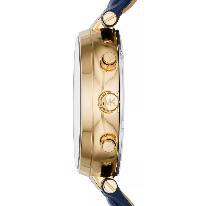 Michael Kors Women’s Quartz Blue Leather Strap Blue Dial 39mm Watch MK2425 - Image 2