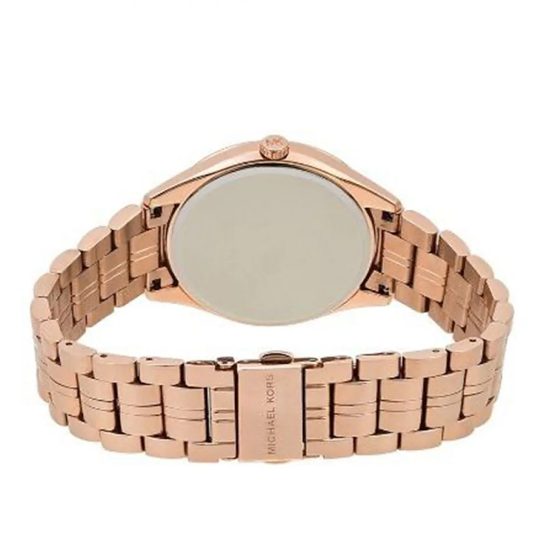 Michael Kors Women’s Quartz Rose Gold Stainless Steel Lauryn Pink Dial 38mm Watch MK3722