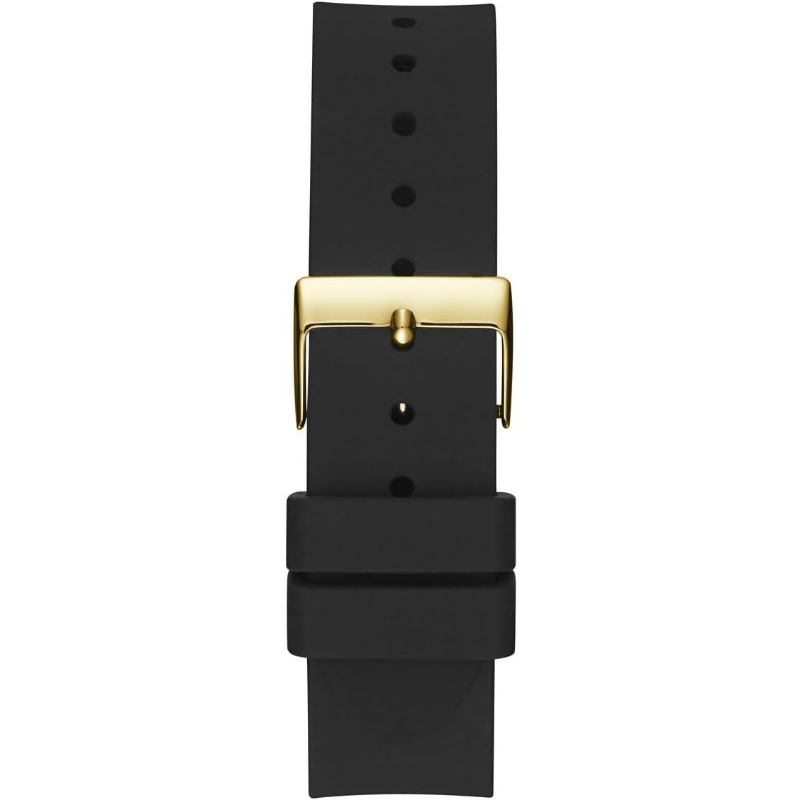 Guess Women’s Quartz Black Silicone Strap Gold Dial 39mm Watch W1160L5