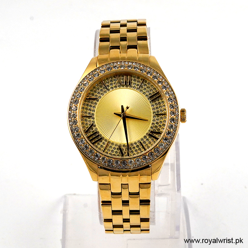Michael Kors Women’s Quartz Gold Stainless Steel Gold Dial 38mm Watch MK4709/1 (Like New)