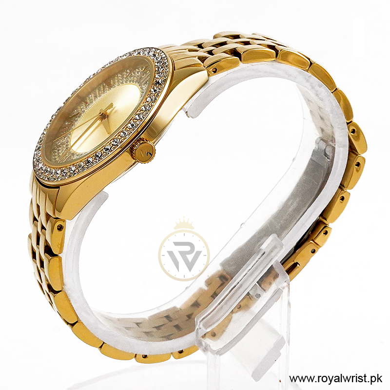 Michael Kors Women’s Quartz Gold Stainless Steel Gold Dial 38mm Watch MK4709/1 (Like New) - Image 2