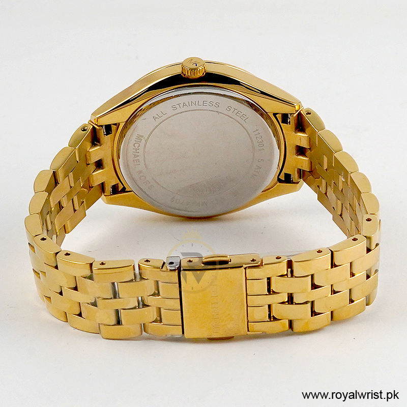 Michael Kors Women’s Quartz Gold Stainless Steel Gold Dial 38mm Watch MK4709/1 (Like New) - Image 3