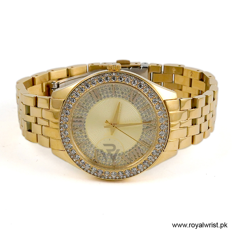 Michael Kors Women’s Quartz Gold Stainless Steel Gold Dial 38mm Watch MK4709/1 (Like New) - Image 4