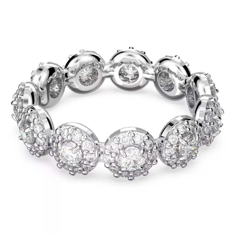 Swarovski Women's Una Angelic Ring Round Cut White Rhodium Plated 5642608