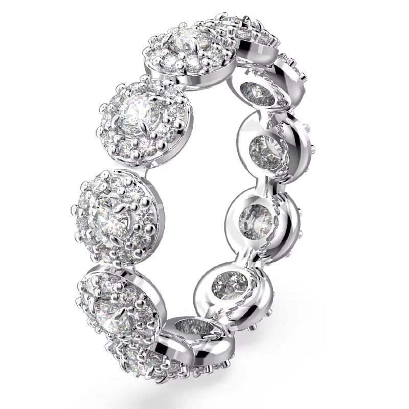 Swarovski Women's Una Angelic Ring Round Cut White Rhodium Plated 5642608Swarovski Women's Una Angelic Ring Round Cut White Rhodium Plated 5642608