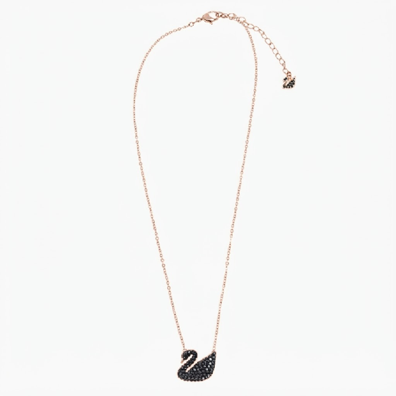 Swarovski Women's Iconic Swan Pendant Swan Black Rhodium Plated 5347329 - Image 2