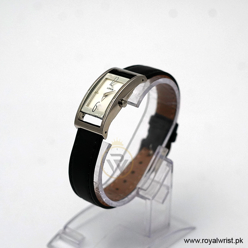 Lorus By Seiko Women’s Quartz Black Leather Strap White Dial 20mm Watch RRW13BX9 (Like New) - Image 2