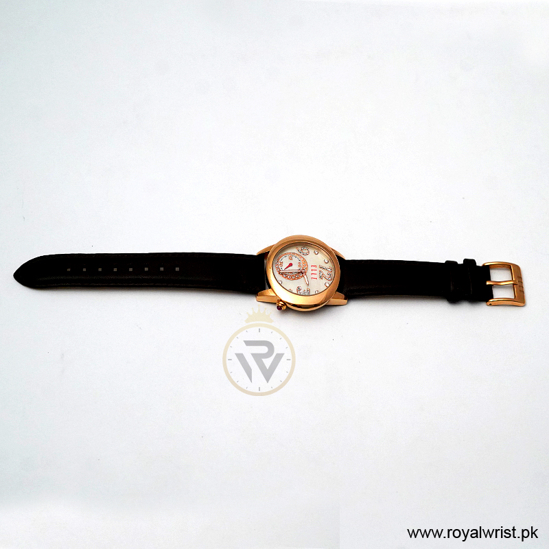 Elle Women’s Quartz Dark Brown Leather Strap Mother Of Pearl Dial 40mm Watch EL20049S03N (Like New) - Image 5