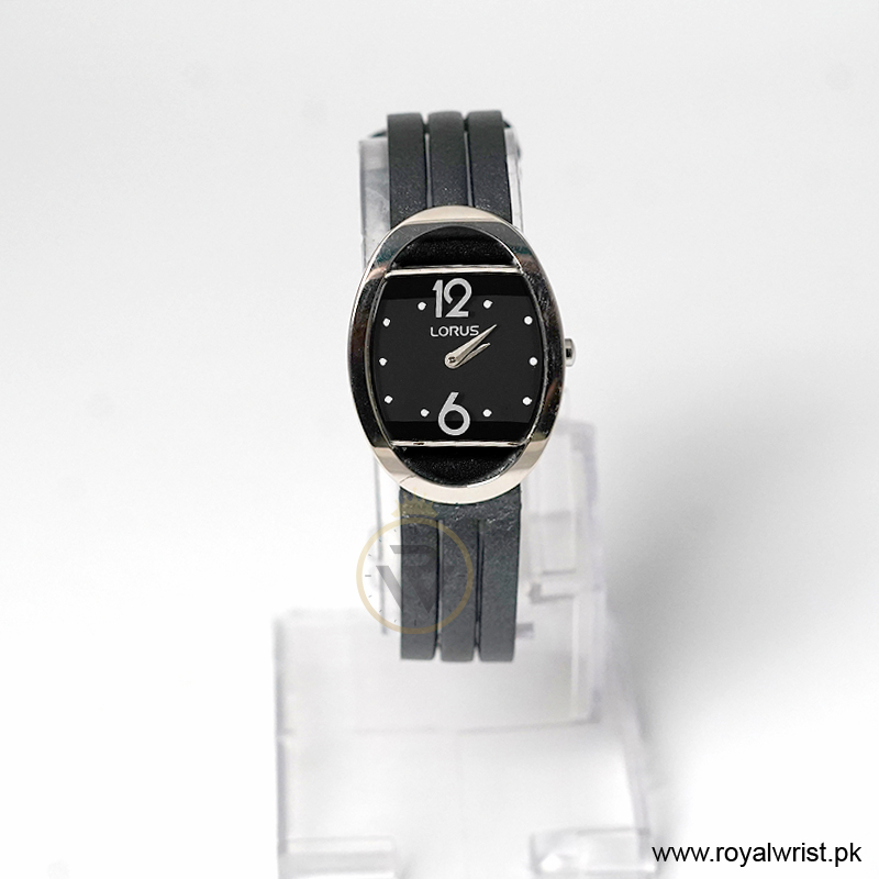 Lorus by Seiko Women’s Quartz Black Leather Strap Black Dial 27mm Watch RRW15CX9/1 (Like New)