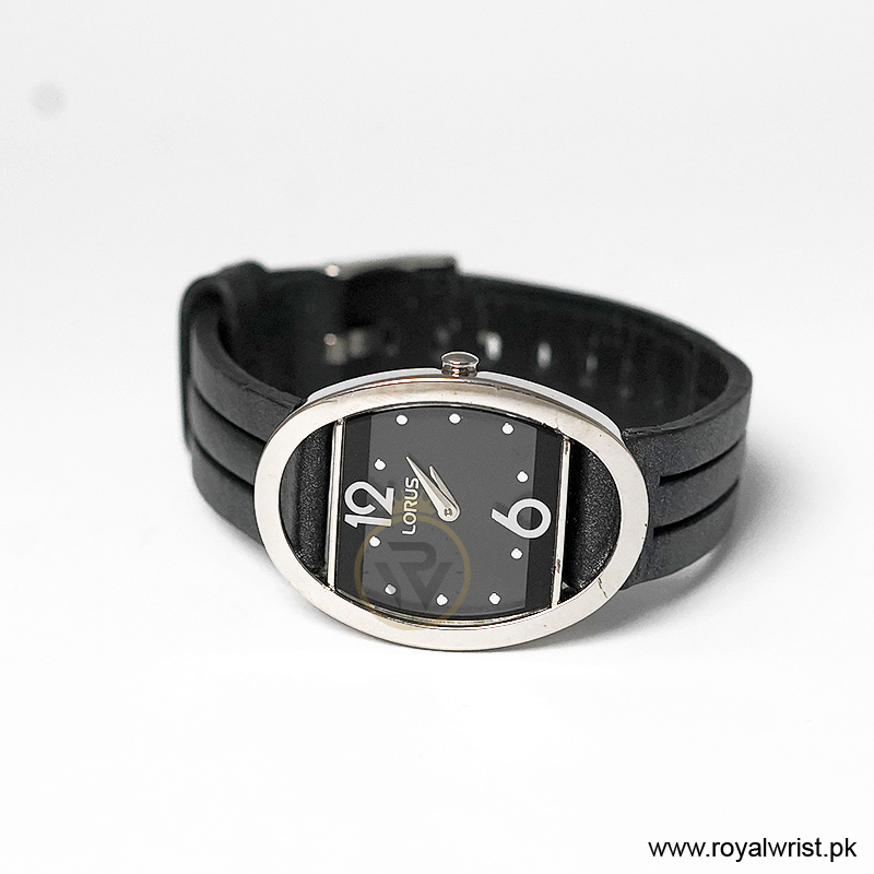 Lorus by Seiko Women’s Quartz Black Leather Strap Black Dial 27mm Watch RRW15CX9/1 (Like New) - Image 2