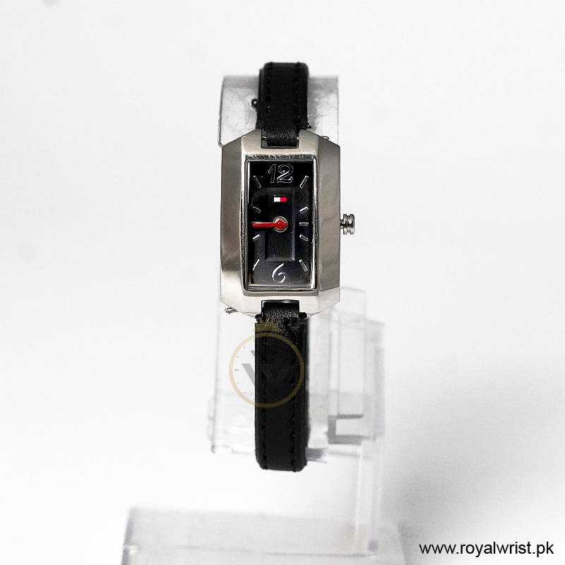 Tommy Hilfiger Women’s Quartz Black Leather Strap Black Dial 20mm Watch 1780657 (Like New)
