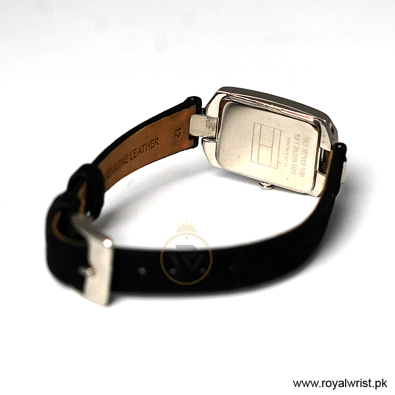 Tommy Hilfiger Women’s Quartz Black Leather Strap Silver Dial 20mm Watch 1780657-1 (Like New) - Image 4