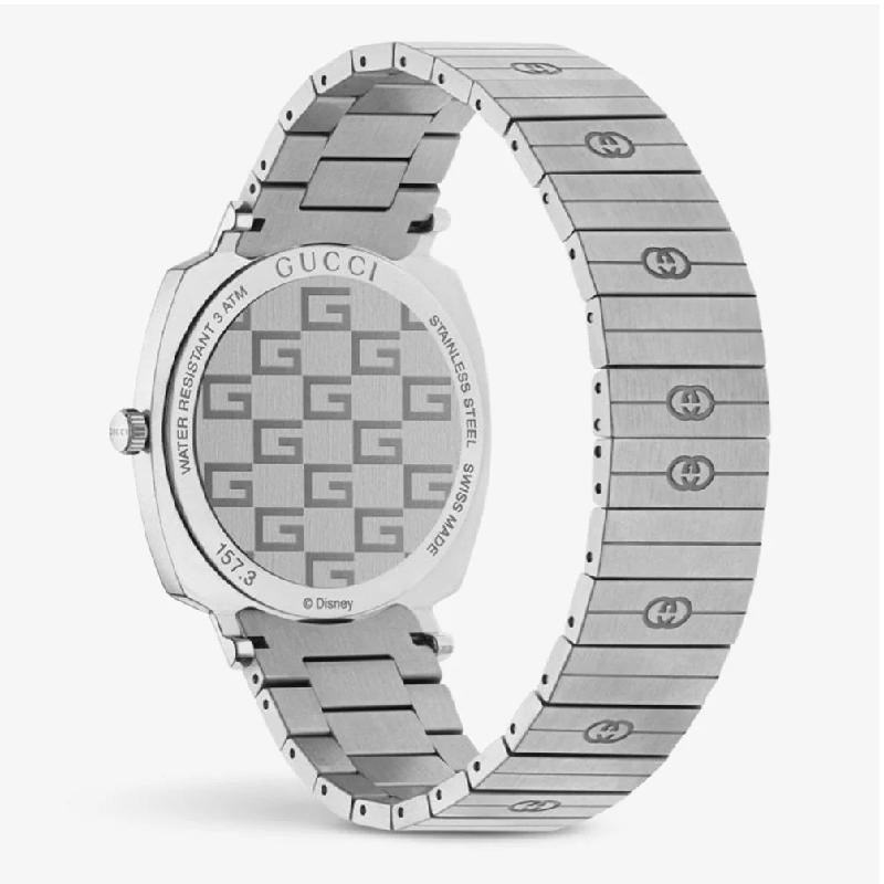 Gucci Unisex Swiss Made Quartz Silver Stainless Steel White Dial 35mm Watch YA157419 (Like New) - Image 3
