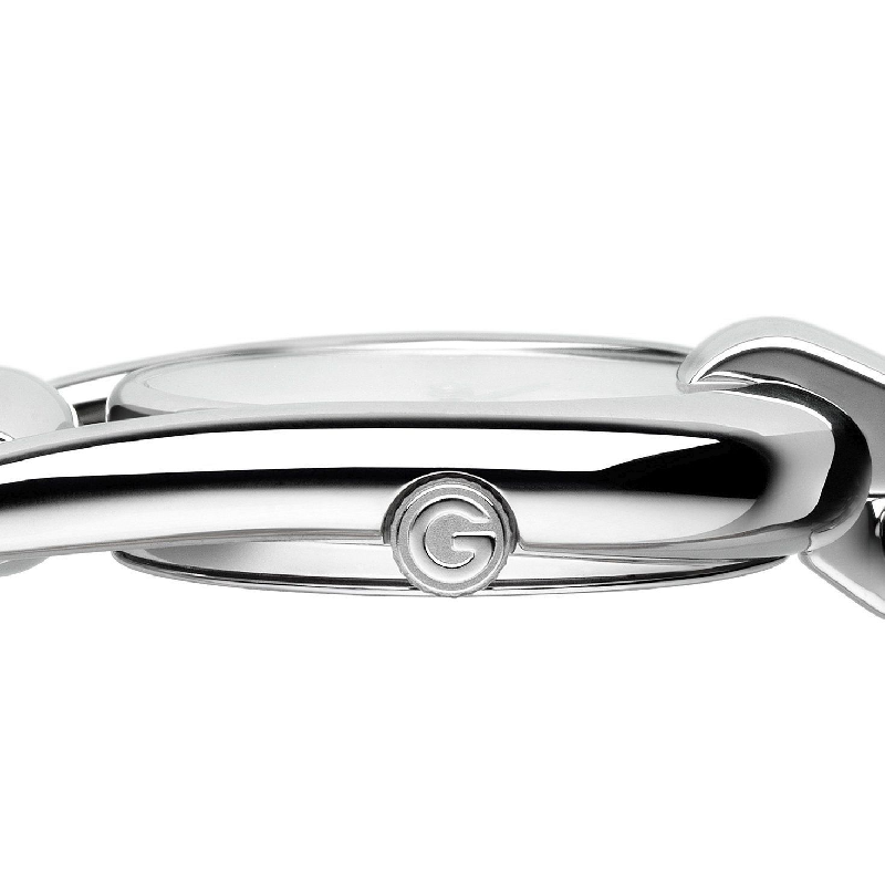 Gucci Women’s Swiss Made Quartz Silver Stainless Steel Red Dial 28mm Watch YA139502 (Like New) - Image 2