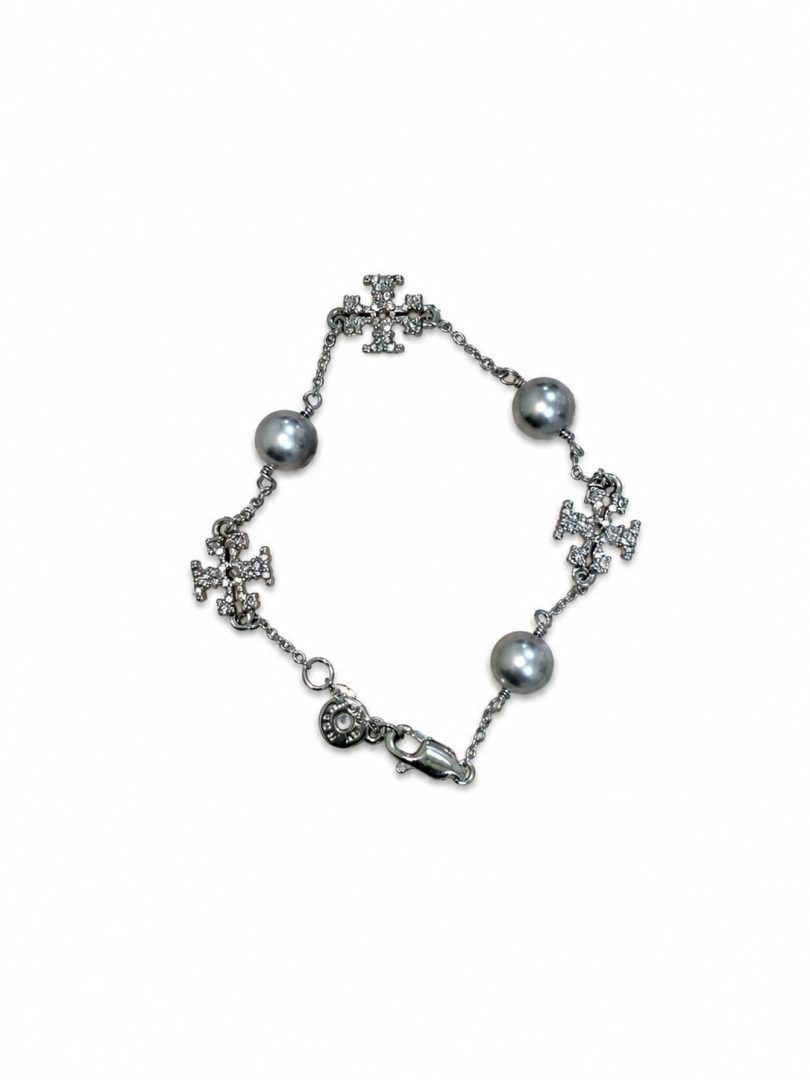 Tory Burch Women's Rhinestone Pearl Bracelet TB9835-2